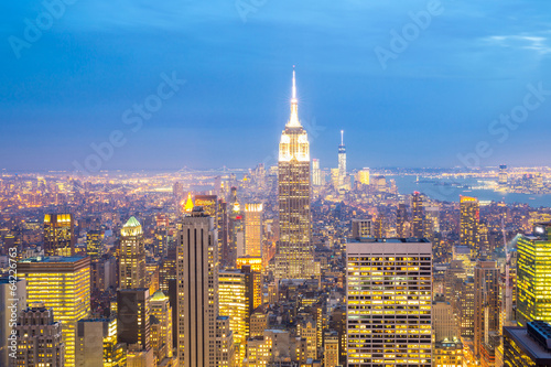 New York City skyline dusk. © vichie81