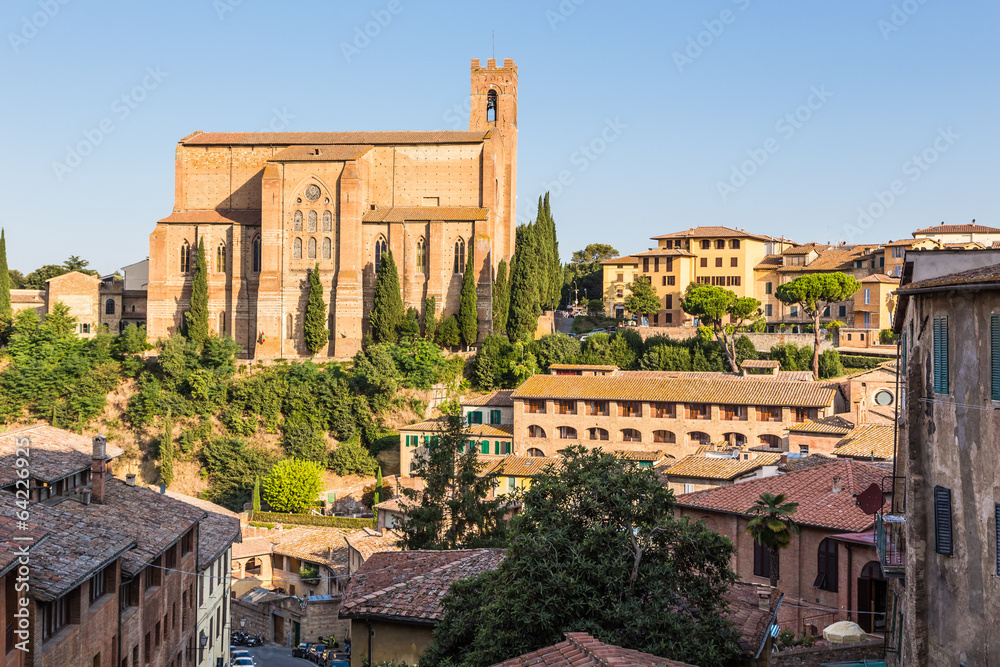 historic old town of Siena, Italy