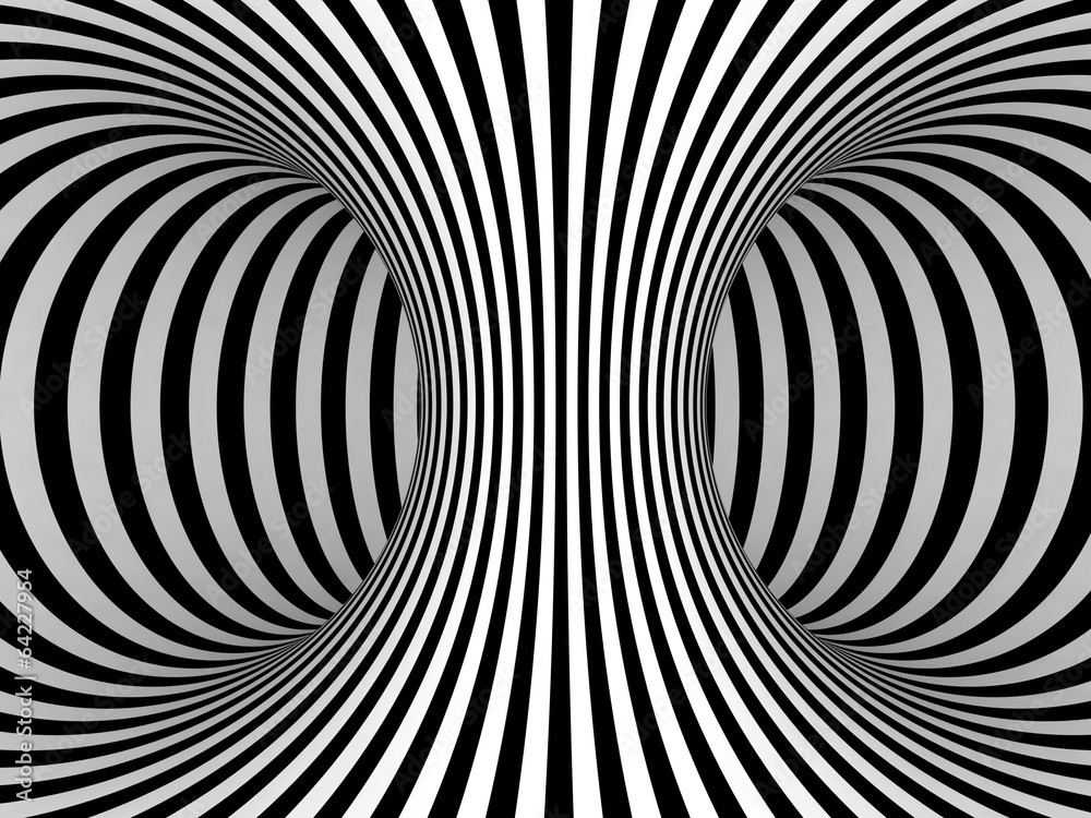 Black and White Stripes Projection on Torus. Black and White Stripes Projection on Torus.