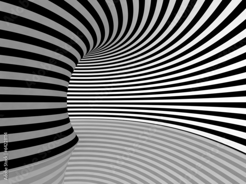 Black and White Stripes Projection on Torus.