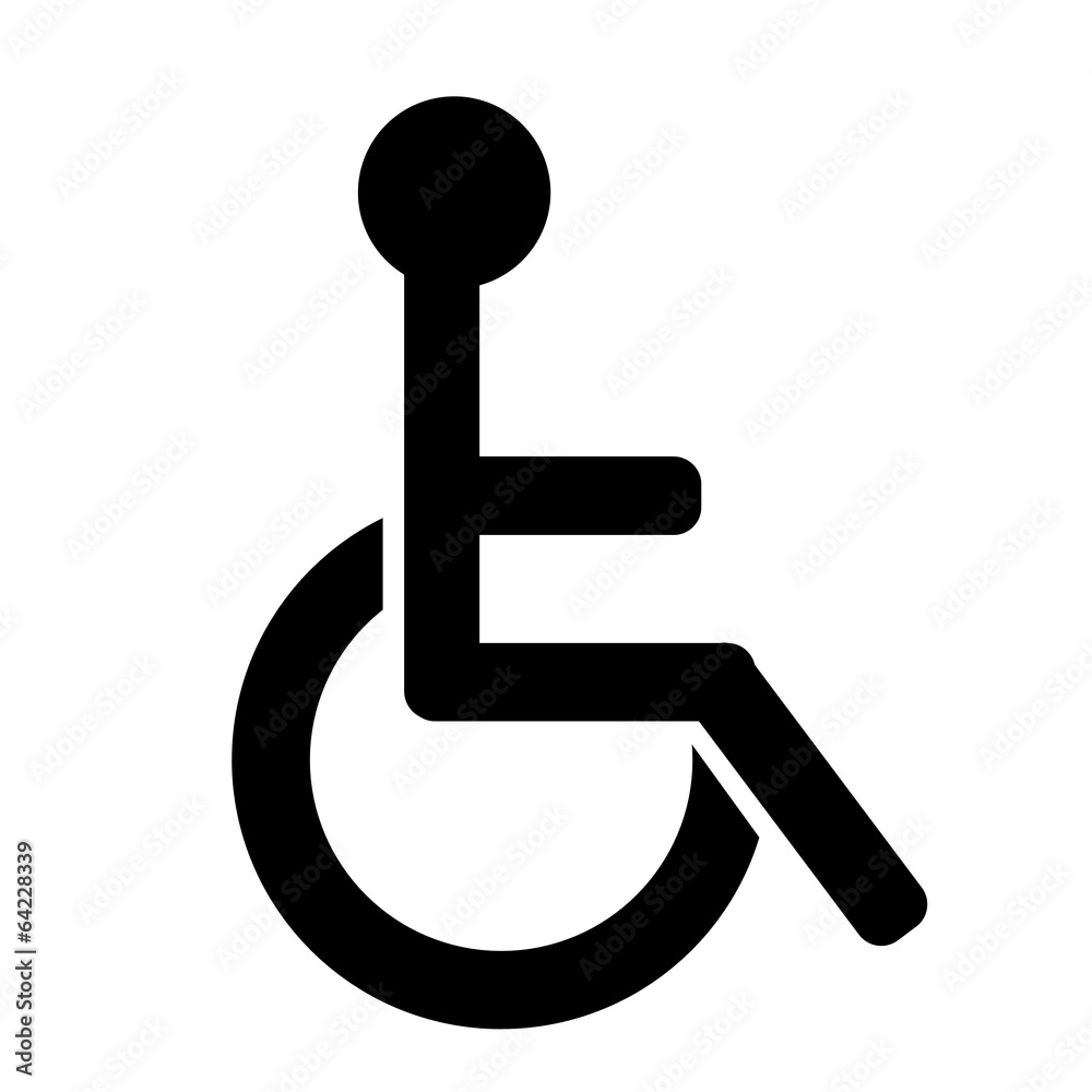 Black handicap icon Black handicap icon