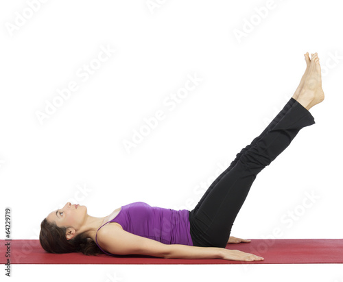Woman doing legs and abs workout