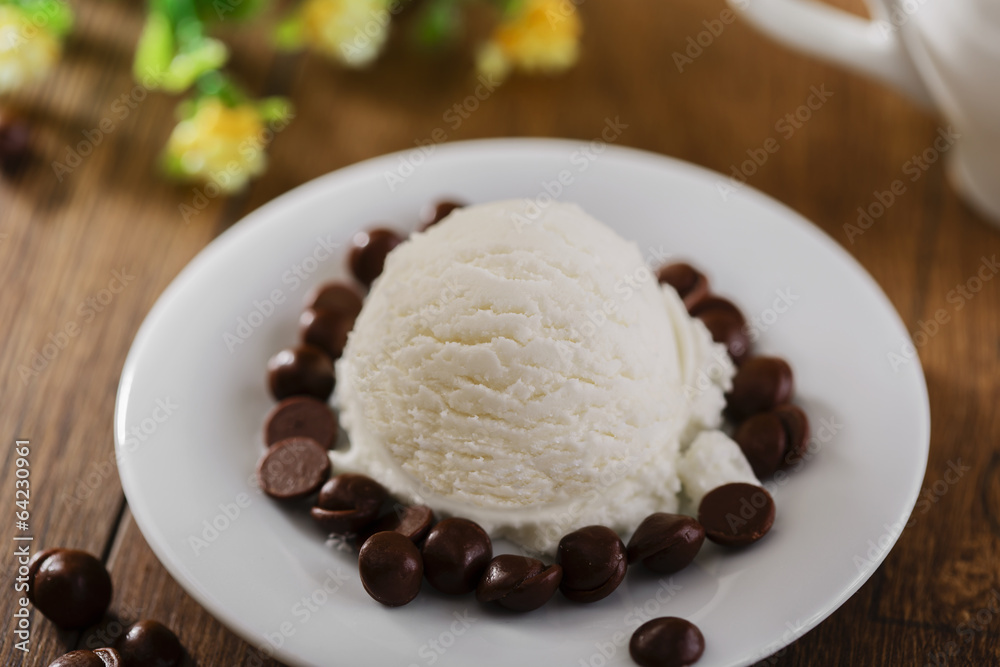 ice cream with chocolate ice cream with chocolate