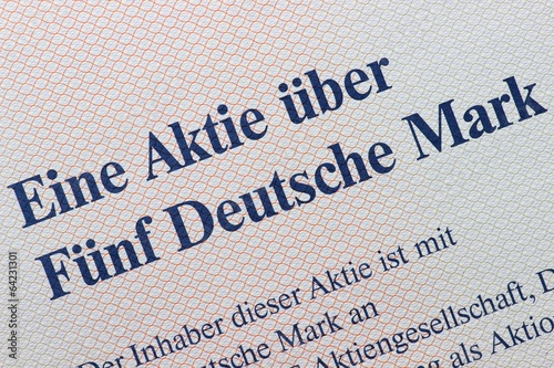 Aktie über 5 Deutsche Mark