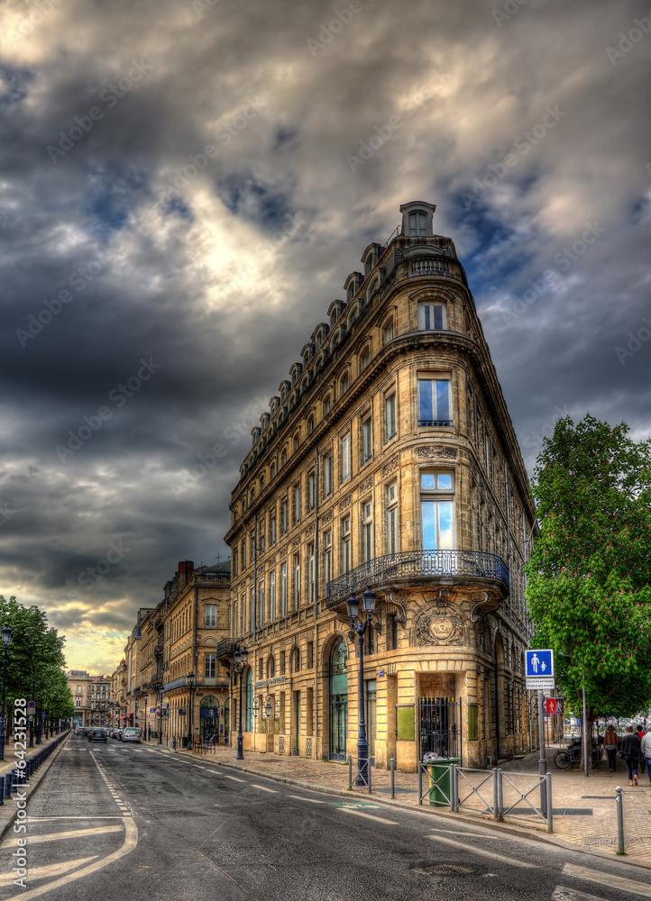 A building in Bordeaux city center - France