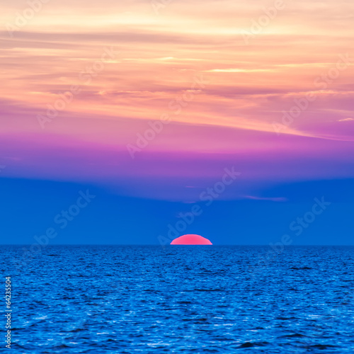 sunset at sea with multiple color prizm © digidreamgrafix
