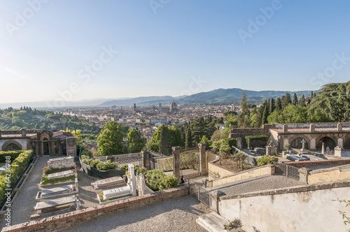 San Miniato al Monte basilica in Florence, Italy.