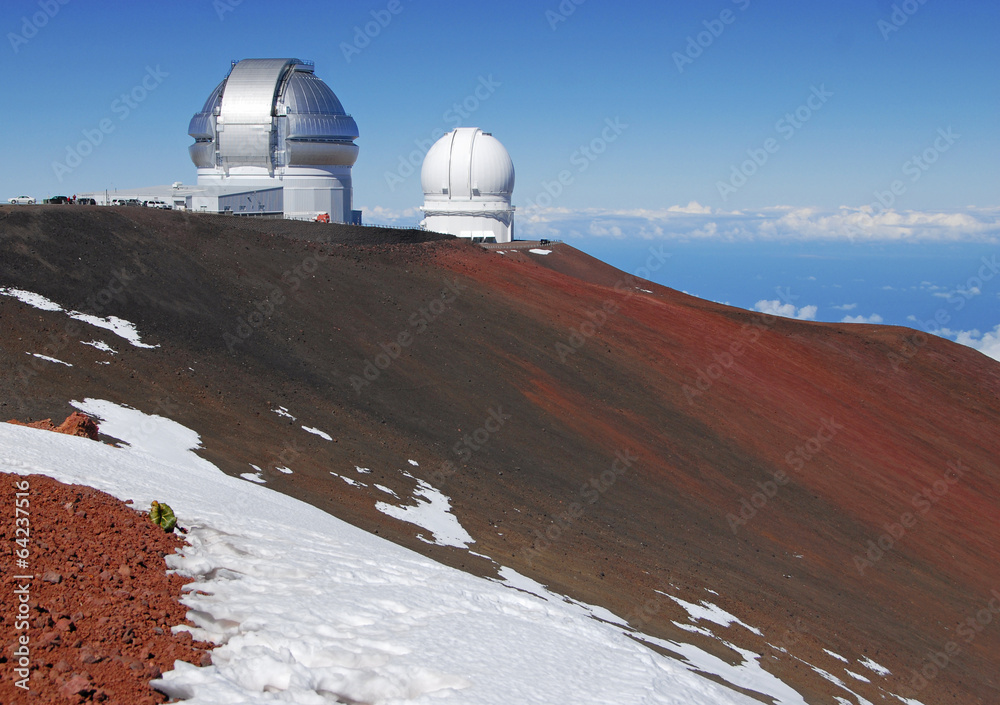 Naklejka premium Observatory on Summit of Mauna Kea, Hawaii