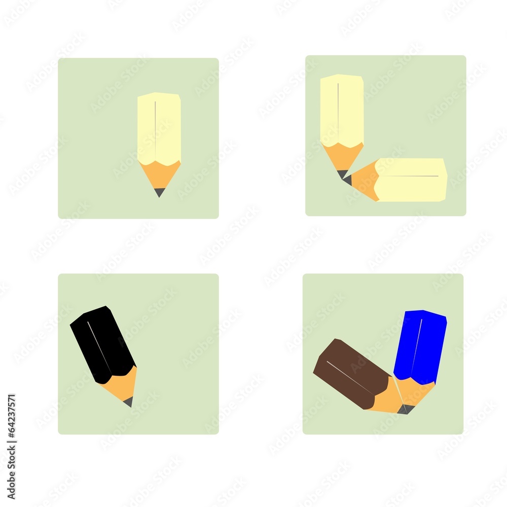 Paint and writing tools collection Paint and writing tools collection