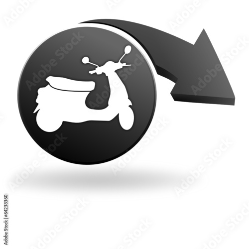 scooter sur symbole noir
