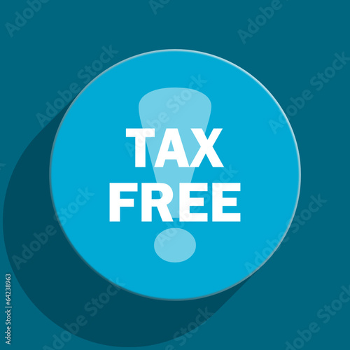 tax free flat vector icon