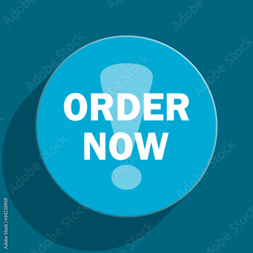 order now flat vector icon