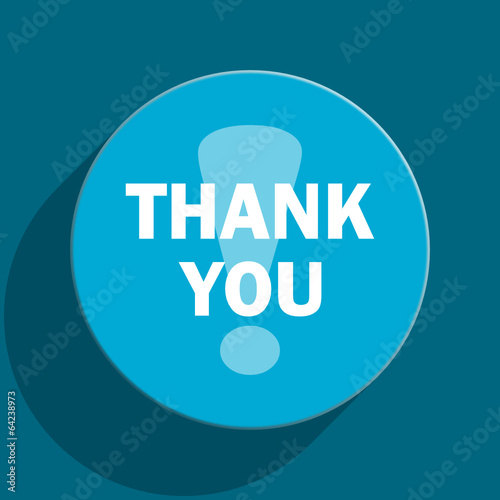 thank you flat vector icon