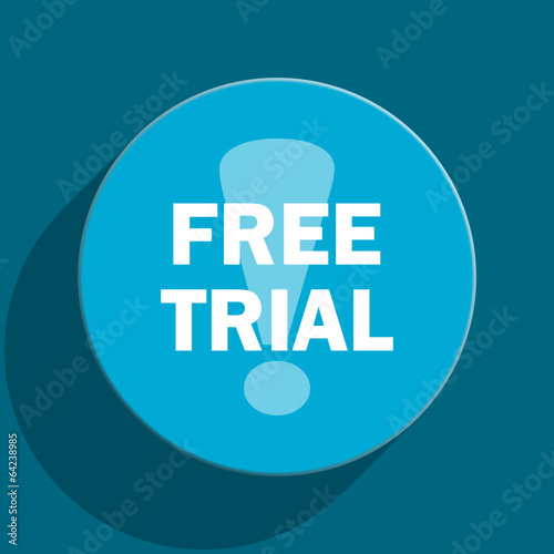 free trial flat vector icon