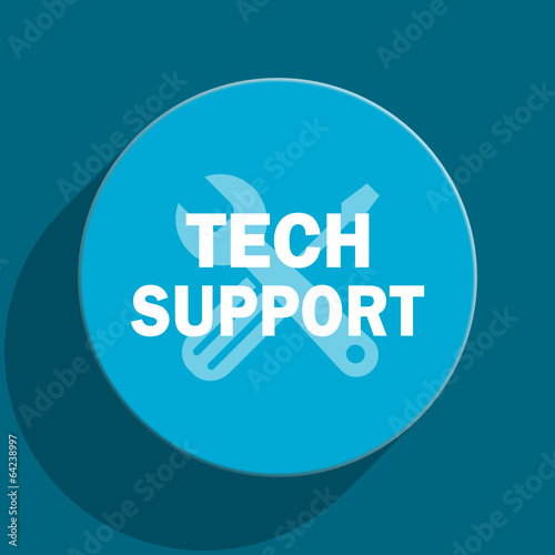 technical support flat vector icon