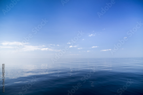 Beautiful sunny day with blue sky over the sea.