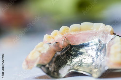 old partial denture photo