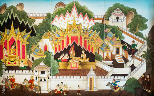 Photography Traditional Thai style painting