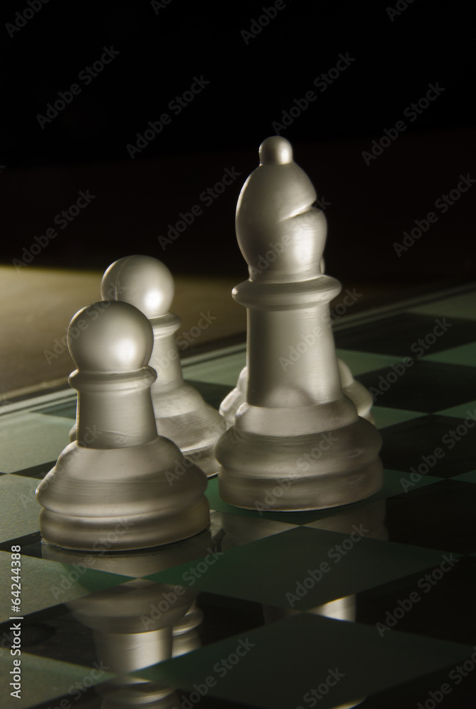 Glass chess figures Glass chess figures