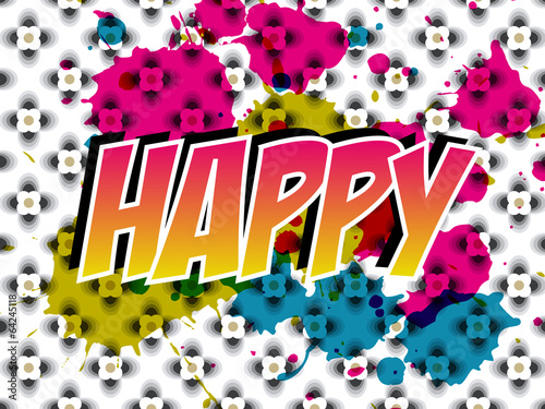 fond fleurs happy