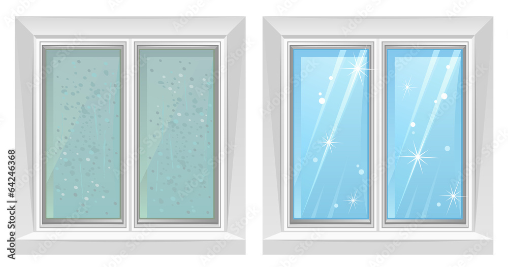 Clean and dirty window