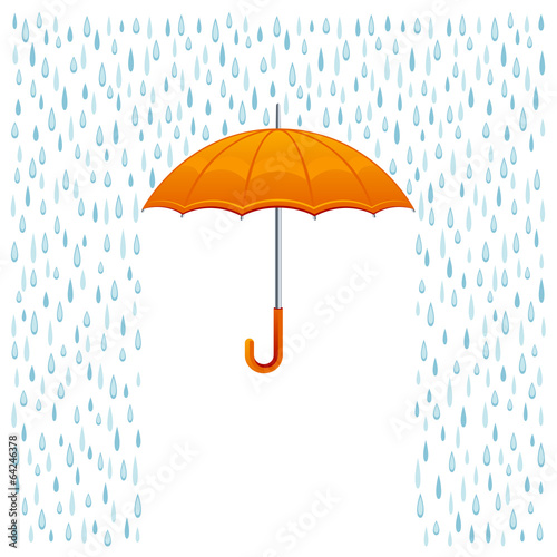 Rain and umbrella