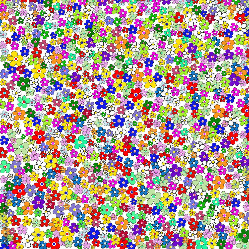 Cute colorful flower background vector