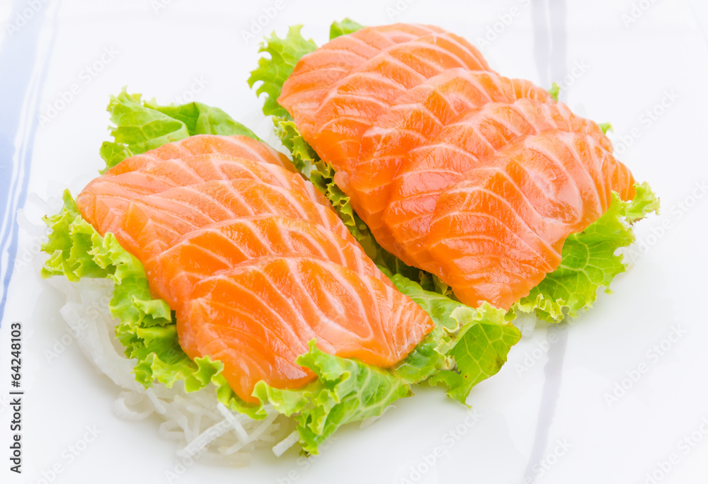 Salmon sashimi