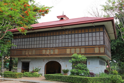 Obraz na płótnie Traditionelles Haus in Calamba, Provinz Laguna, Philippinen w salonie