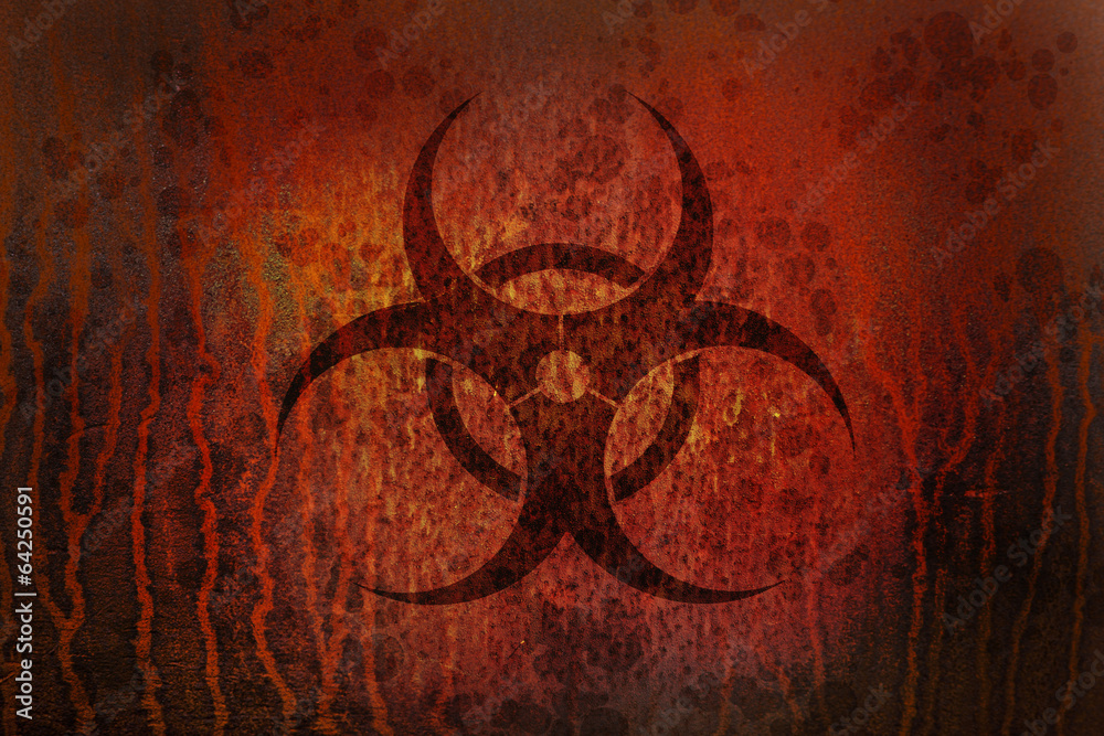 Fototapeta premium biohazard rusty