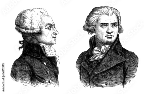Fototapeta Robespierre & Danton : French Revolutionaries - end 18th century