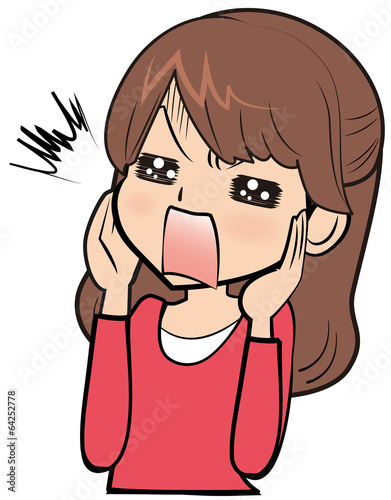 ショックを受ける女性