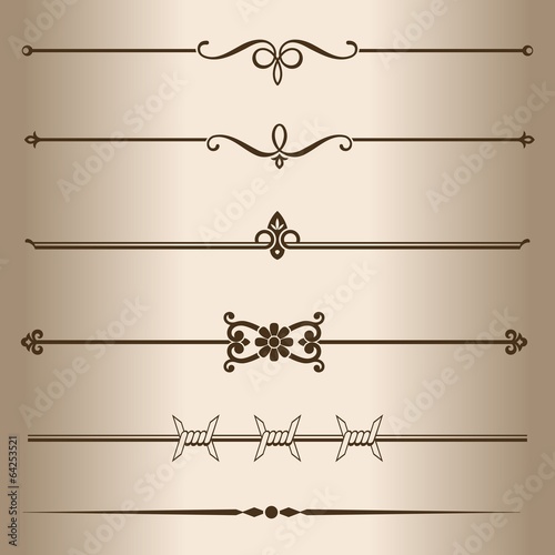Elements for design - decorative line dividers.