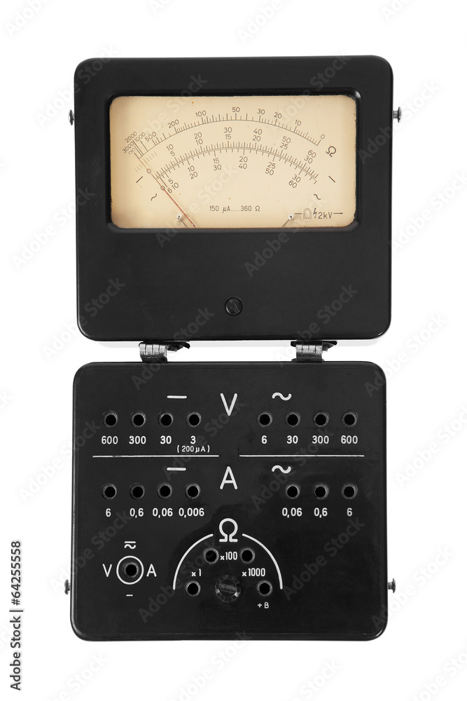 Fototapeta premium electric multimeter in retro style