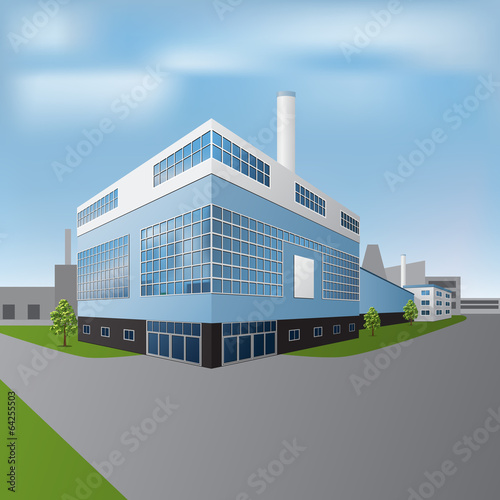 factory building with offices and production facilities