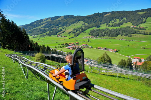 Quadro su tela Sommerrodelbahn