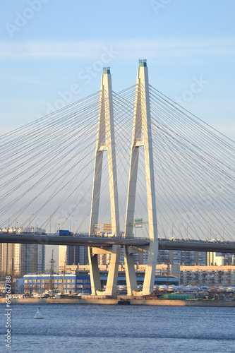 Cable-Stayed Bridge in St.Petersburg © konstan