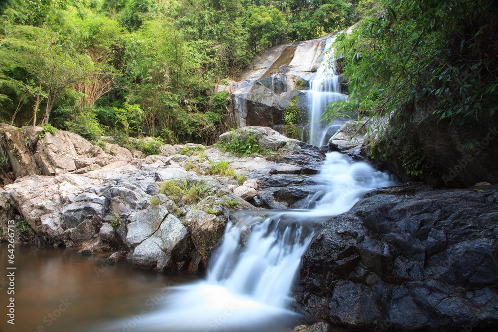 Fototapeta premium Saiku waterfall in national park at Prachuapkhirikhan province