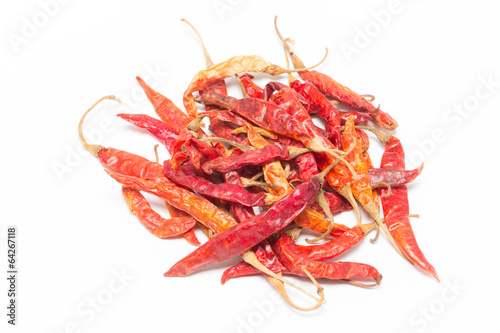 Dried red hot peppers