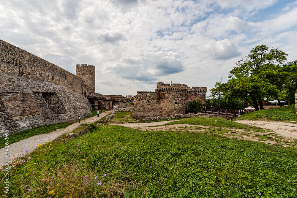 Stone gate and bastion at  Belgrade fortress
