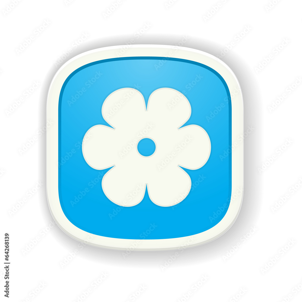 The button with flower icon The button with flower icon