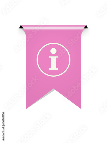 The pink ribbon with info pictogram
