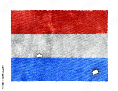 weathered flag of Luxembourg