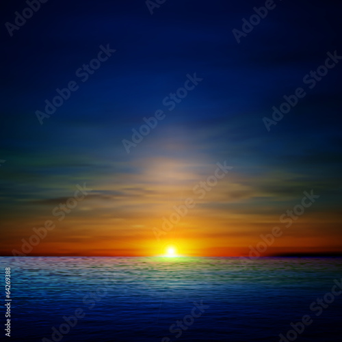 abstract background with clouds and sea sunrise