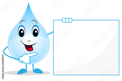 merry a drop of water shows on a clean banner