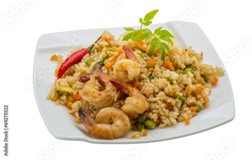 Fried rice with shrimps