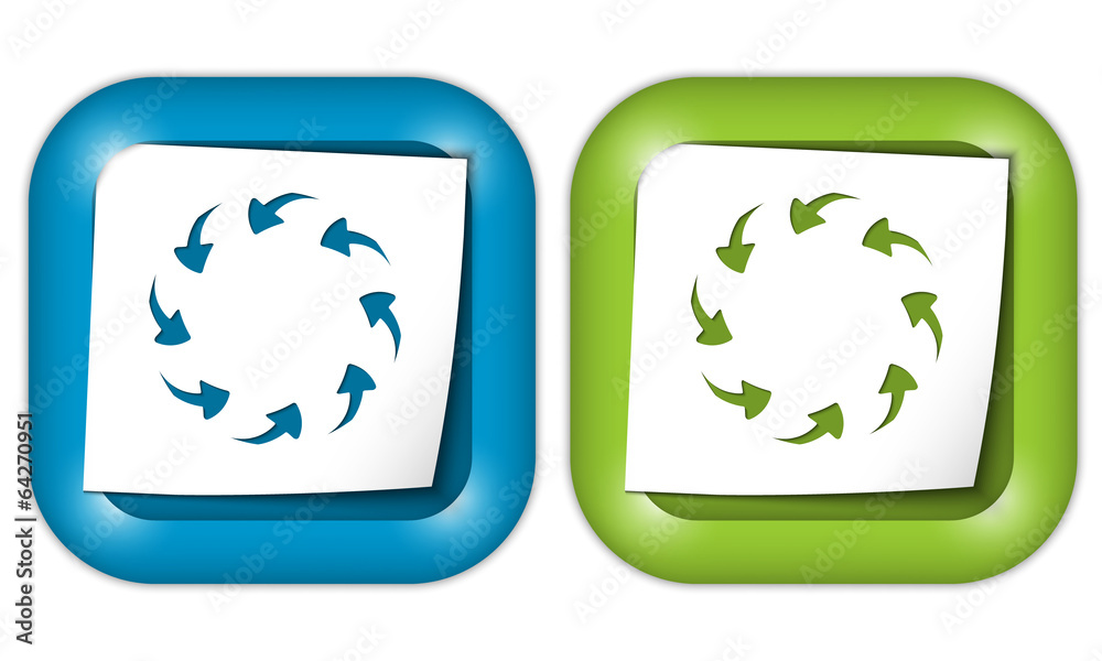 set of two icons with paper and arrows set of two icons with paper and arrows