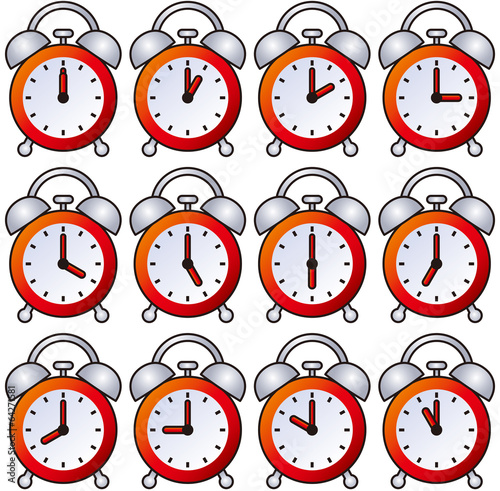 目覚まし時計　12時間　あか