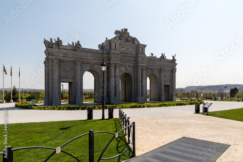 Alcala Gate Park in Europe. Madrid