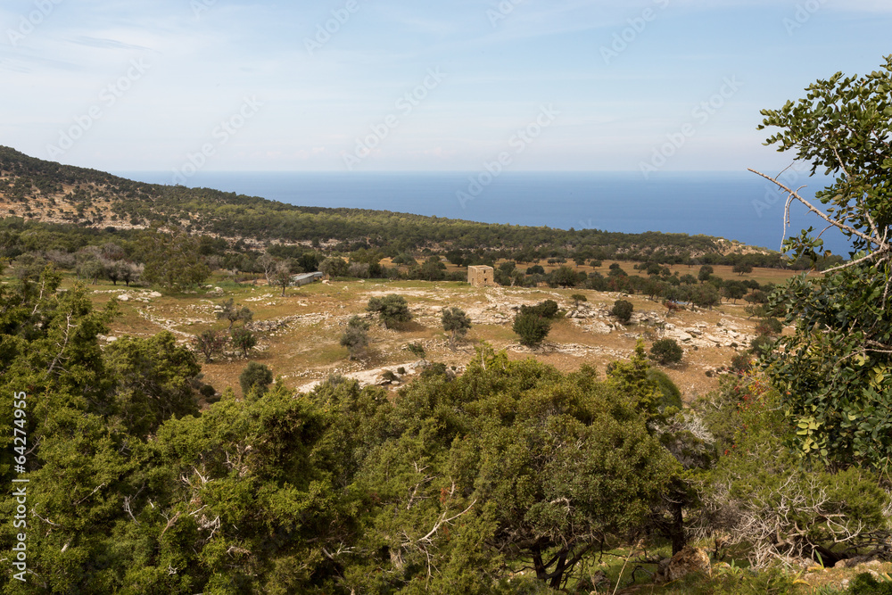Fototapeta premium Campagne et côte de méditerrannée